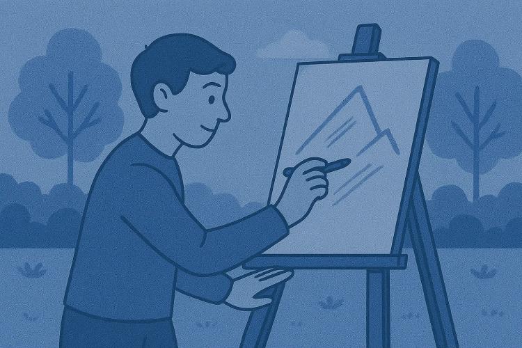 es una persona pintando