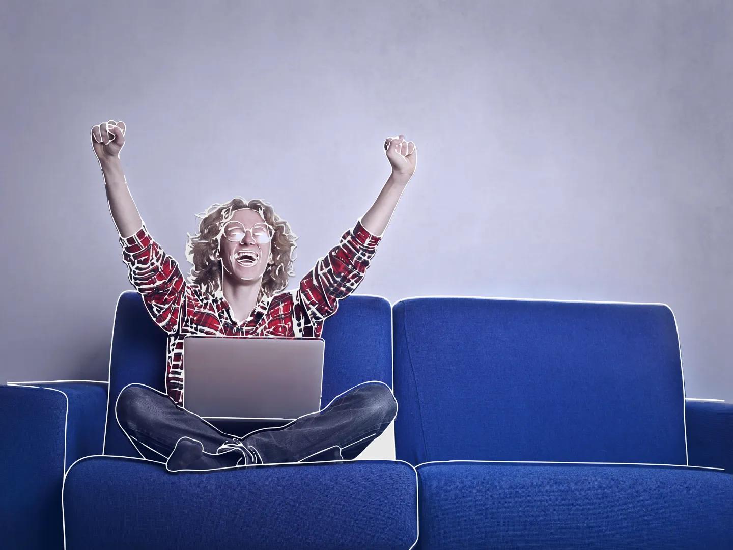 Celebrating first online sale