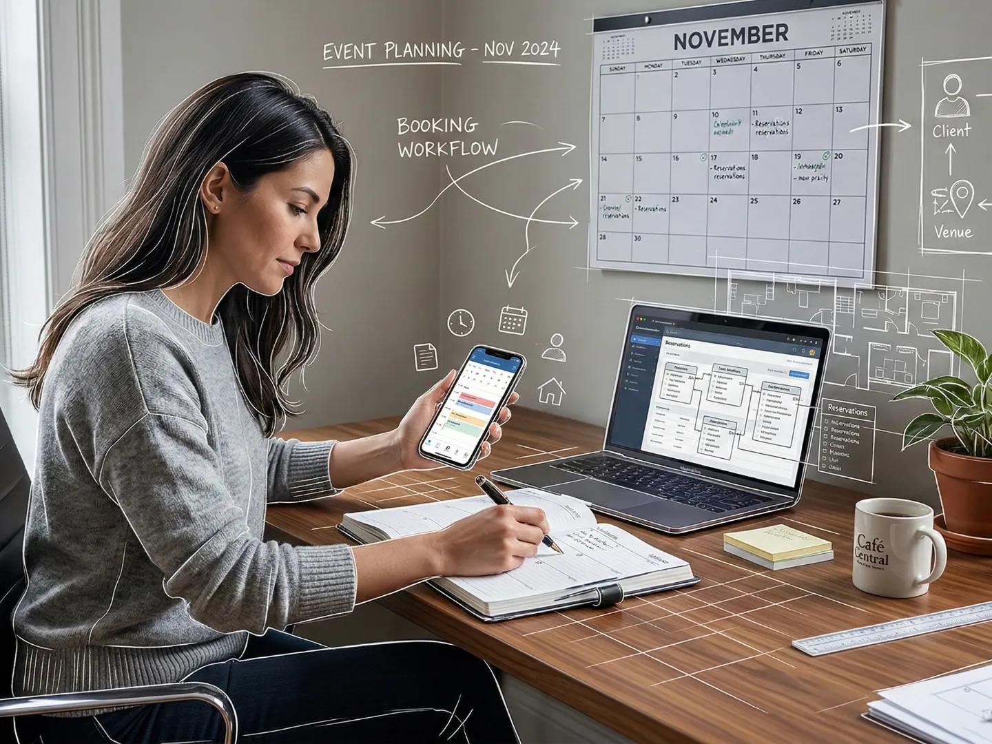 a woman in desktop